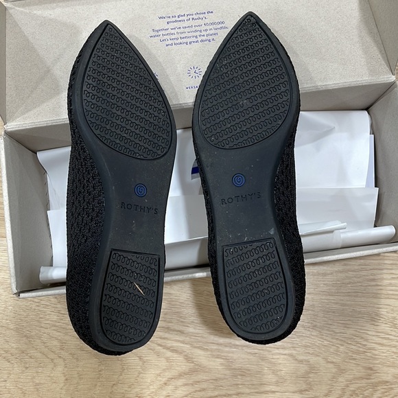 Rothy black solid the point flats - Picture 3 of 7